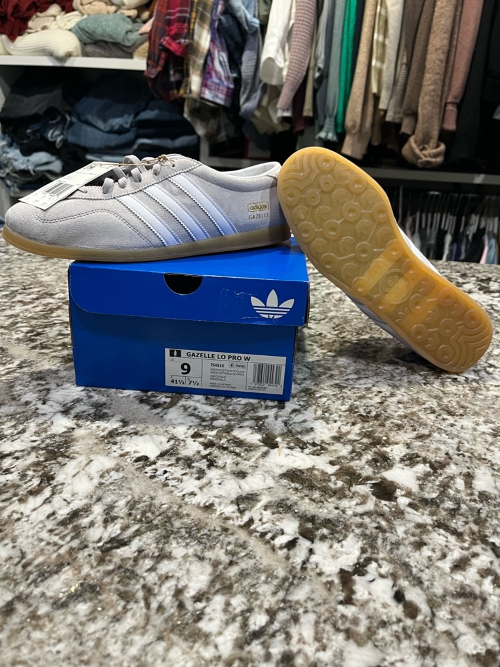 Adidas Gazelle Lo Pro W JS4516 Grey White Gum Women's Sizes 9 - Picture 8 of 8